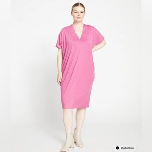 NWT Teresa Liquid Jersey V-Neck Dress